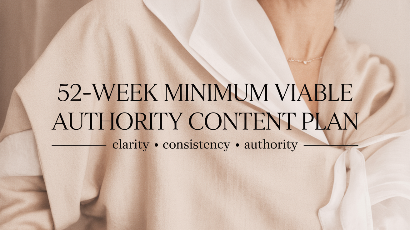 52-Week Minimum Viable Authority Content Plan™